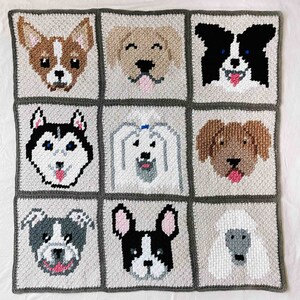 Crochet Pattern / Corner to Corner Dog Face / Pitbull Portrait Blanket / Puppy Pillow / Crochet Graph / Bulldog C2C Crochet Pattern PDF image 5