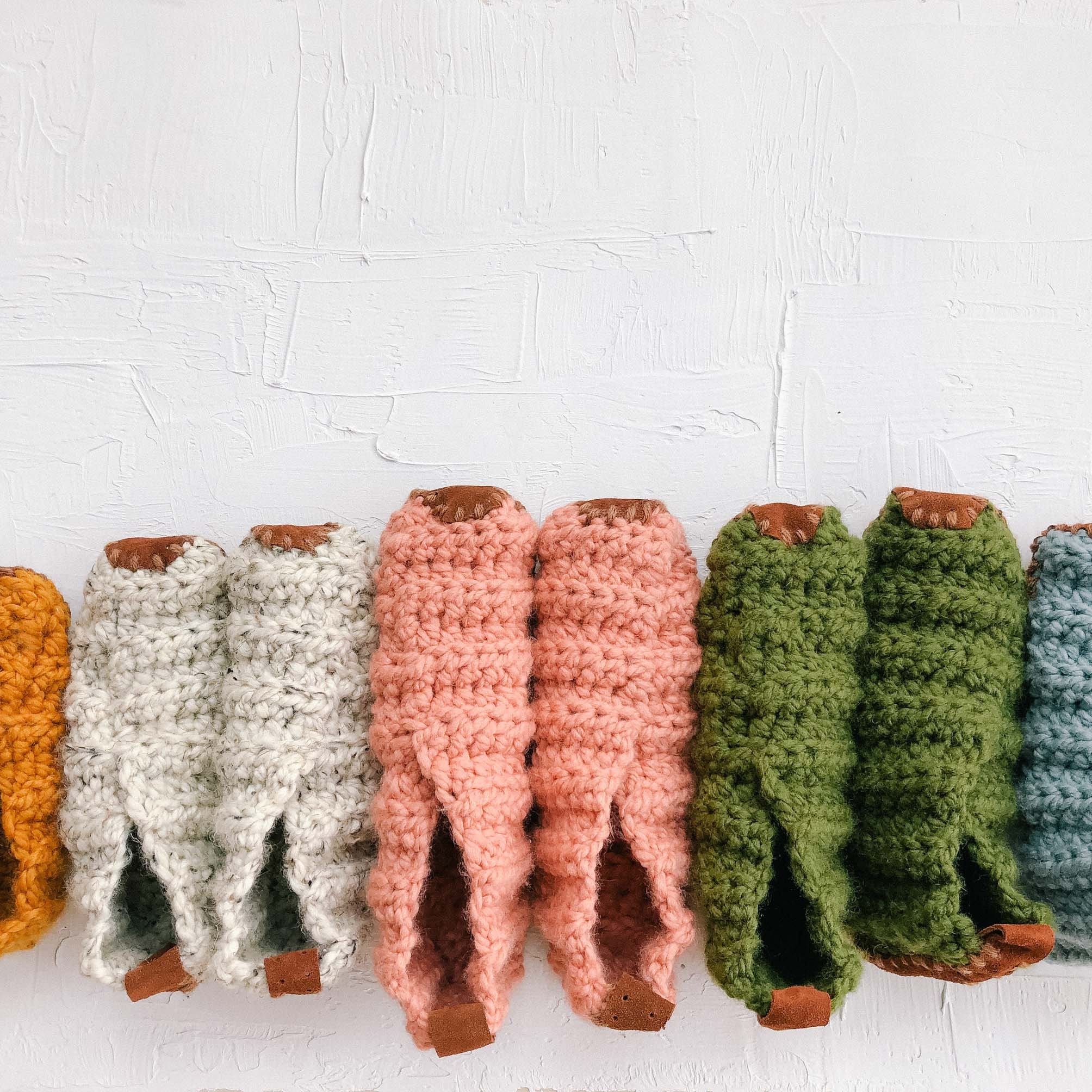 Crochet slippers hot sale