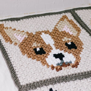 Crochet Pattern / Corner to Corner Crochet Blanket / Chihuahua Dog Blanket / Dog Lover / Dog Portrait Blanket / Best in Show C2C Blanket image 4