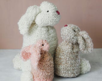 Crochet Pattern / Easy Crochet Bunny / Rectangle Crochet Bunny / Amigurumi Bunny / Baby Shower Gift Idea /Rectangle Bunnies Pattern PDF