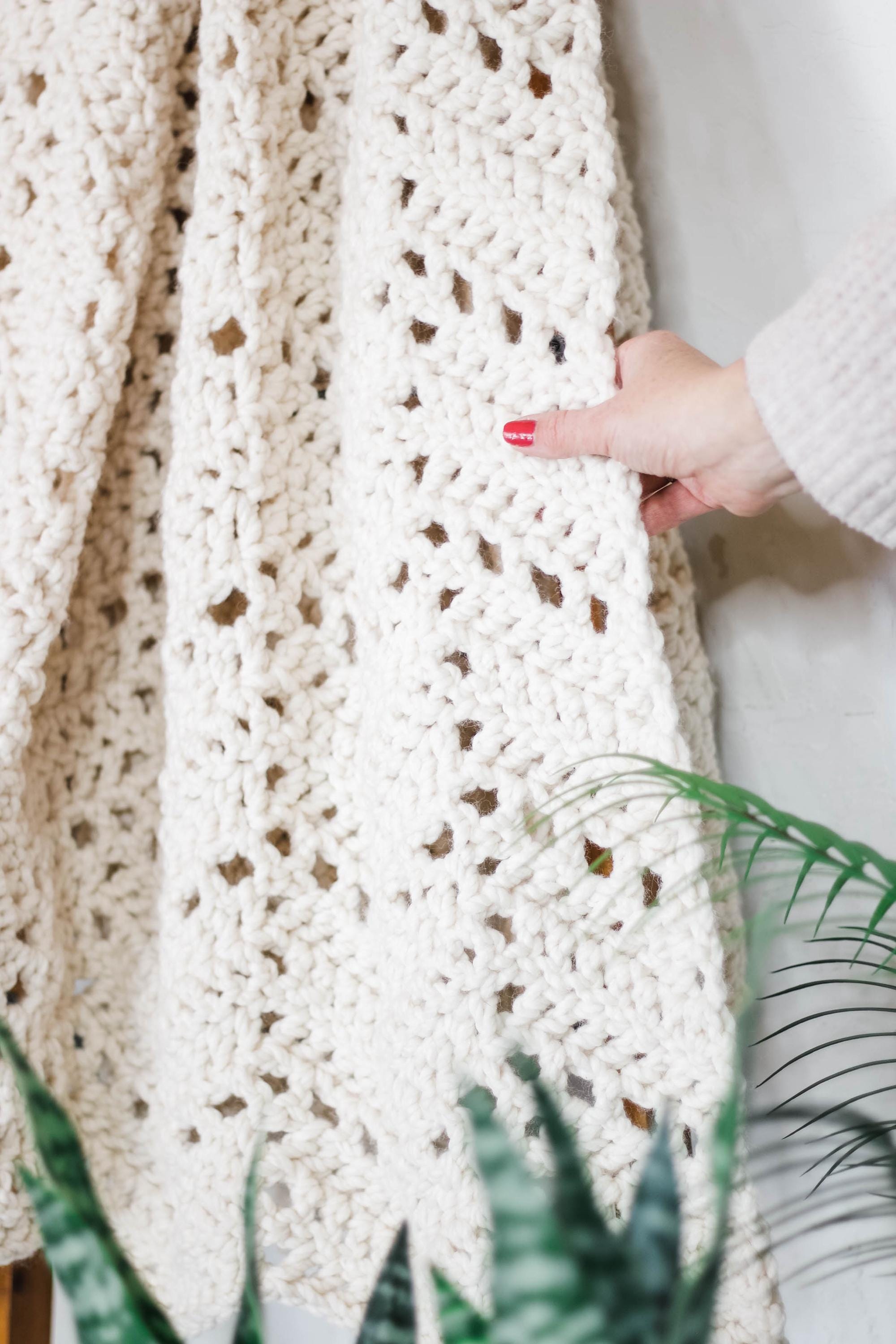 Crochet PATTERN & VIDEO / Fast Throw Blanket / Easy Wave Afghan / Quick ...