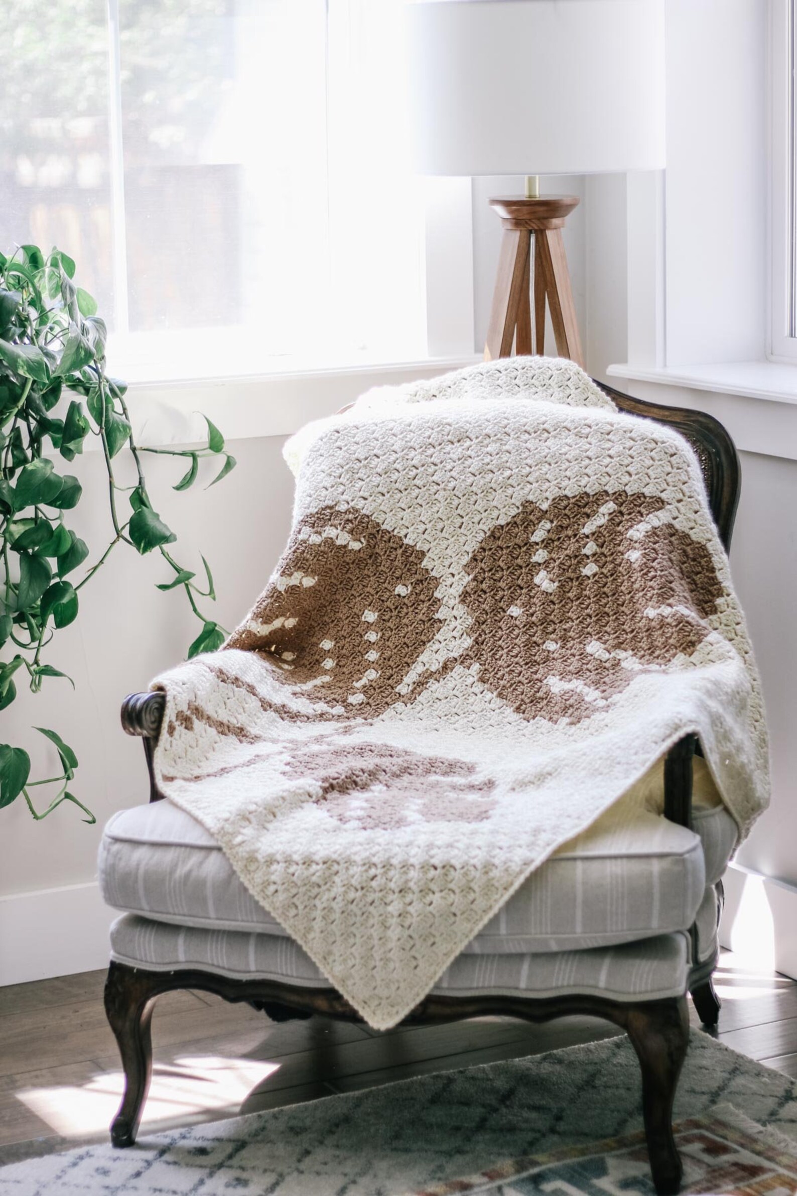 Crochet Pattern / Corner to Corner Throw / Easy Crochet Afghan