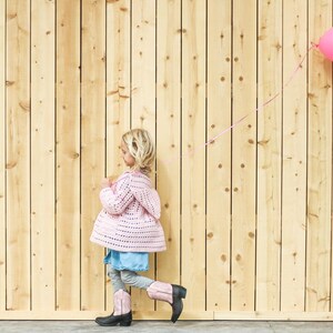 Crochet Pattern / Girls Crochet Cardigan / Hexagon Sweater for Kids / Hexagon Cardigan Pattern / XO Cardigan Pattern PDF image 5