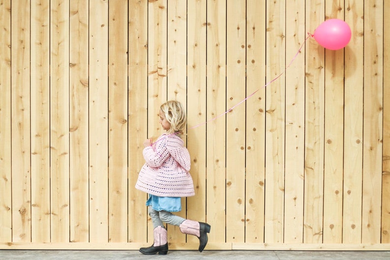 Crochet Pattern / Girls Crochet Cardigan / Hexagon Sweater for Kids / Hexagon Cardigan Pattern / XO Cardigan Pattern PDF image 5