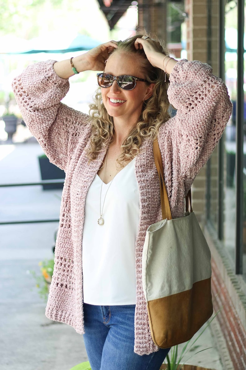 Crochet Pattern / Oversized Hexagon Cardigan / Stylish Velour Cardigan / Women's Crochet Sweater Pattern / Brunch Cardigan Pattern PDF image 4