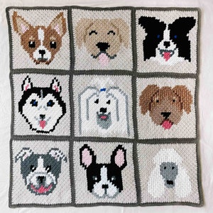 Crochet Pattern / Bichon Havanais Portrait Couverture / C2C Dog Graphgan / Yorkie Face Pillow / Best in Show Dog Blanket Crochet Pattern PDF image 6