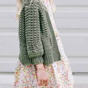 Crochet Pattern / Kid's Cardigan Made From Hexagons / Children's Crochet Sweater / Mini Mezzo Cardigan Crochet Pattern PDF image 2