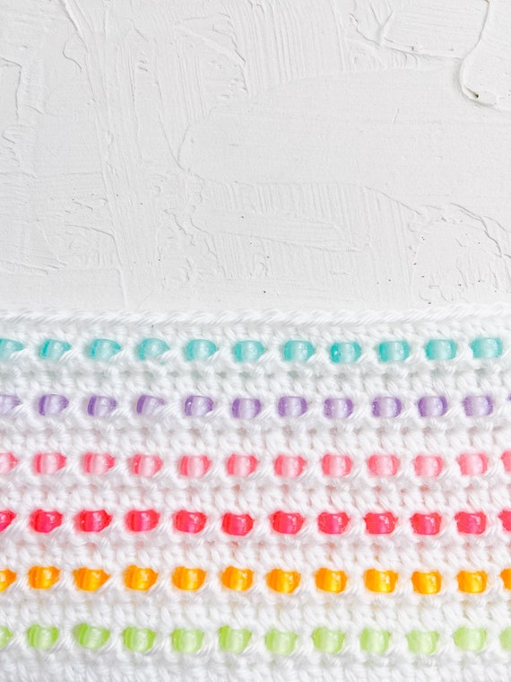 Crochet Pattern / Crochet Weighted Blanket / DIY Bead Blanket / Easy Crochet Blanket Pattern / Pony Bead Weighted Blanket Pattern PDF