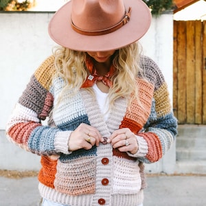 Crochet Pattern / Women's Sweater / Harry Styles Cardigan / Easy Cardigan / Quilted Crochet Sweater / Patchwork Cardigan Crochet Pattern PDF image 6