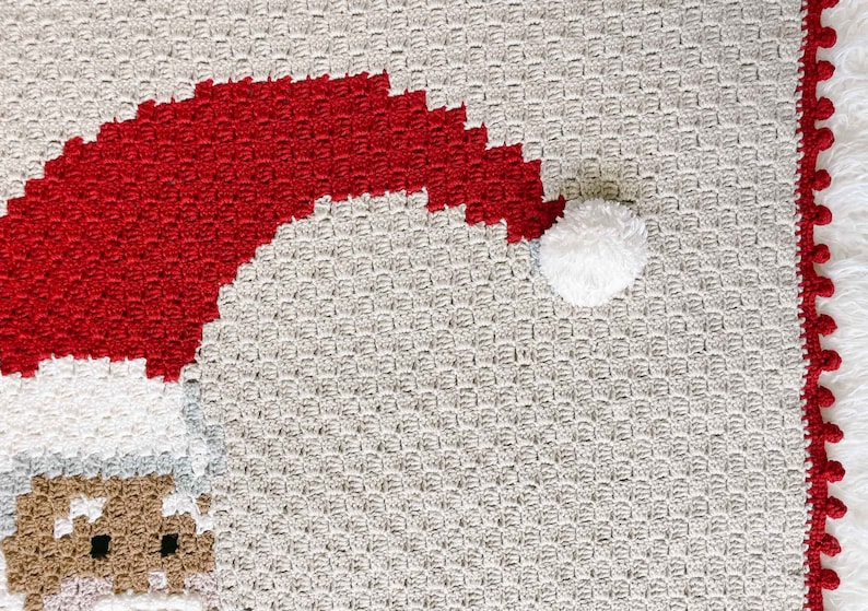 Crochet Pattern / Corner to Corner Santa Blanket / Christmas Blanket / C2C Graphgan / Xmas / Jolly Old St. Nick Blanket Crochet Pattern PDF image 3