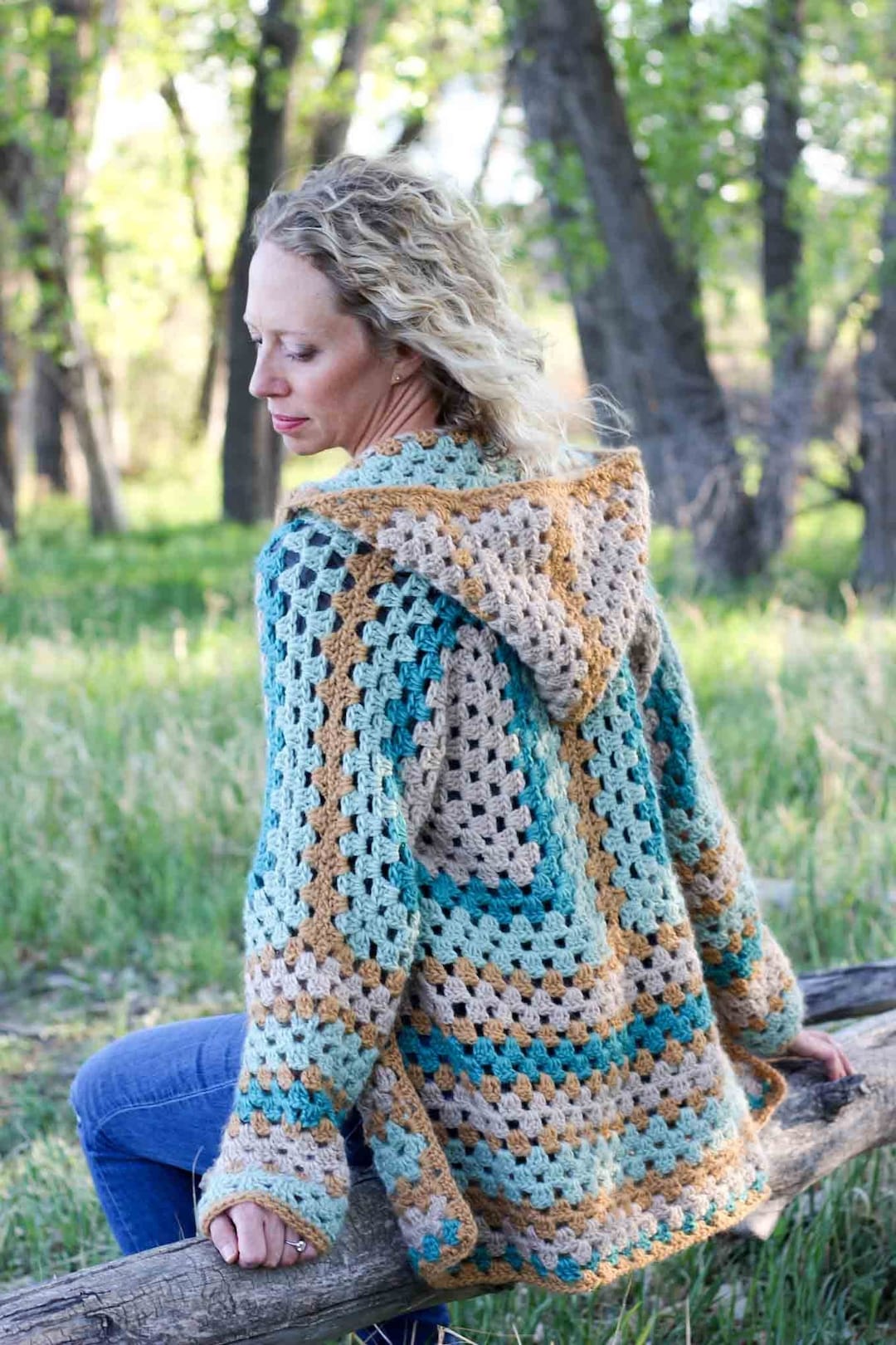 Crochet Pattern Hexagon Crochet Cardigan Pattern Women s Crochet Sweater Crochet Hexagon Cardigan Campfire Cardigan Pattern PDF Etsy Canada