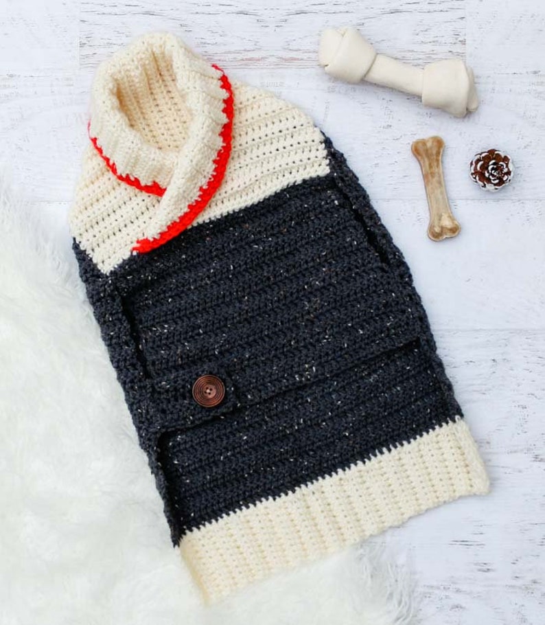 Crochet Pattern / Crochet Dog Sweater / Small Medium Large Dogs / Crocheted Doggie Coat / Ready to Roam Dog Sweater Pattern PDF image 6