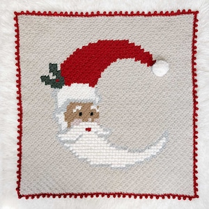 Modèle au crochet / Couverture de père Noël d'un coin à l'autre / Couverture de Noël / C2C Graphgan / Noël / Couverture Jolly Old St. Nick, motif au crochet PDF