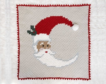 Crochet Pattern / Corner to Corner Santa Blanket / Christmas Blanket / C2C Graphgan / Xmas / Jolly Old St. Nick Blanket Crochet Pattern PDF
