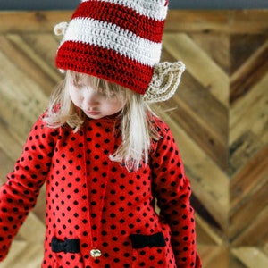 Crochet Pattern / Kid's Christmas Hat / Baby Hat / Adult Hat / Winter Hat / Family Photo Prop / Santa's Helper Elf Hat Pattern PDF image 6