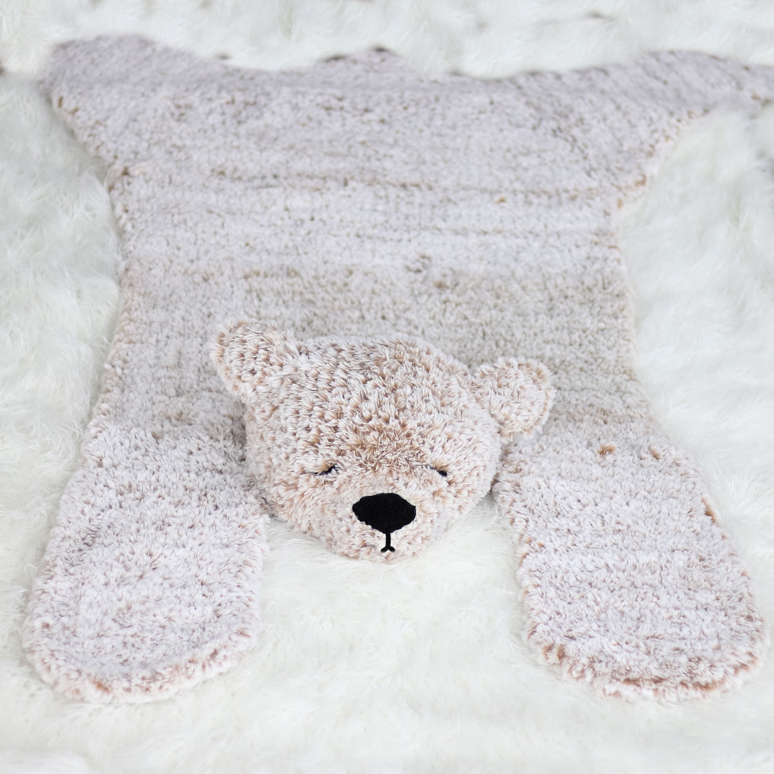 Fake Bear Rug Pattern Crochet Pattern / Rustic Bear Blanket / Faux Fur Bear Rug / | Etsy