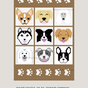 Sample graphgan for a corner-to-corner dog breed throw blanket.