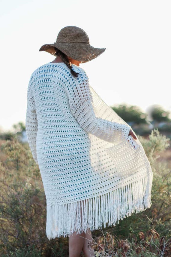Crochet Pattern Long Crochet Cardigan Easy Cardi for Beginners