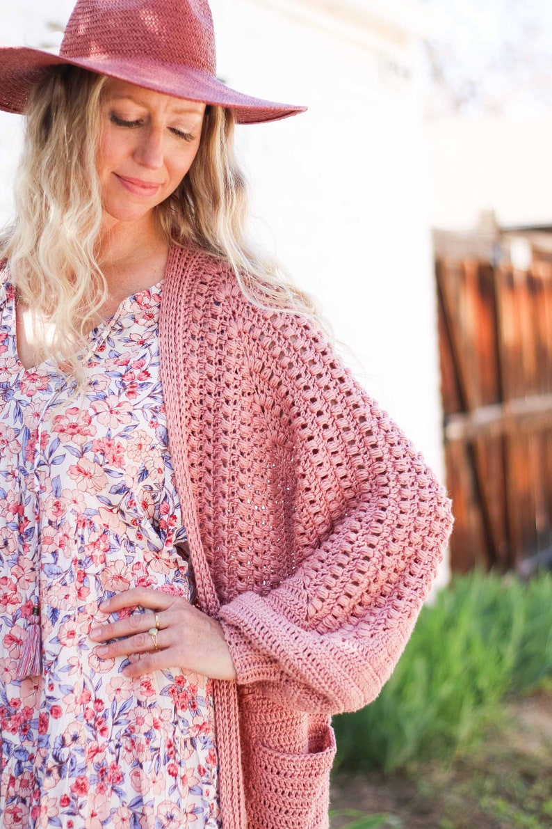 Crochet Pattern / Easy Cardigan Made From Hexagons / Crochet Sweater for Spring / Women's Layering Sweater / Mezzo Cardigan Pattern PDF image 10