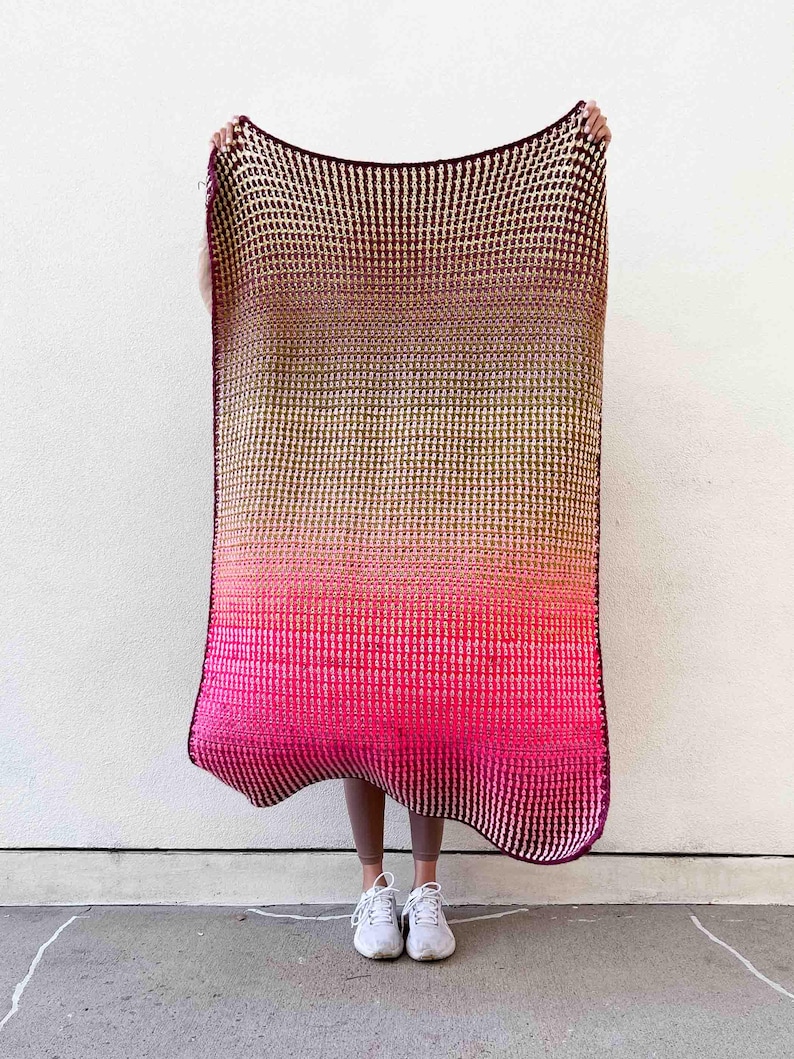 Crochet PATTERN & VIDEO / Easy Crochet Blanket / Moss Stitch Crochet Blanket Pattern Download
