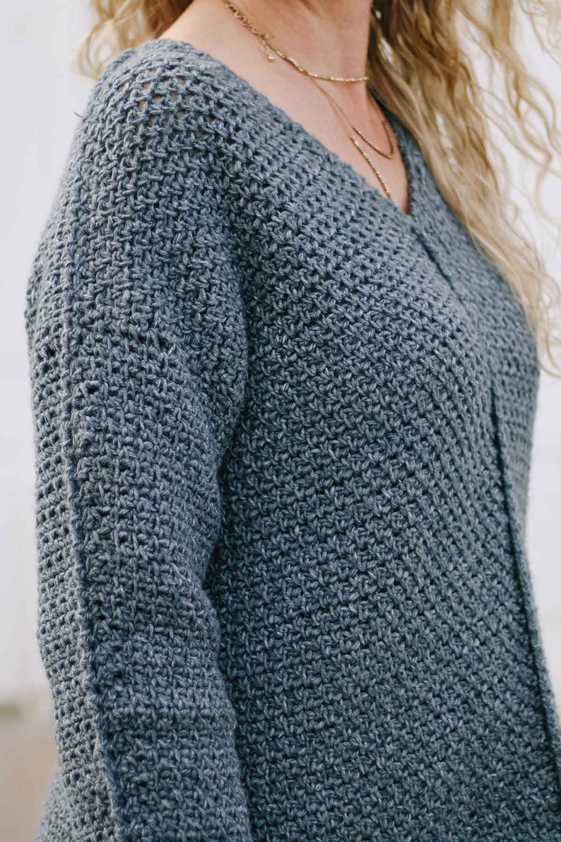 Crochet Pattern / Loose Pullover Sweater / Women's Crochet Sweater / Crochet Jumper / Knit Like / Celestial Crochet Sweater Pattern PDF image 5