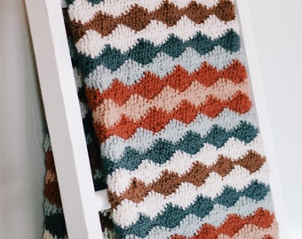 King Gnu 波模様ブランケット Wavy blanket + How to add more stitches later ✨ [crochet