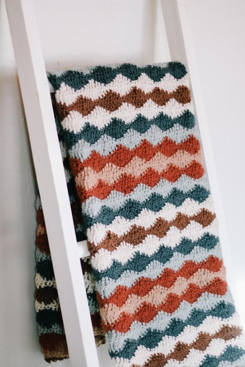 Crochet Pattern / Wave Effect Blanket / Ocean Inspired Throw / Ripple Baby Blanket / Reverb Waves Blanket Crochet Pattern PDF image 9