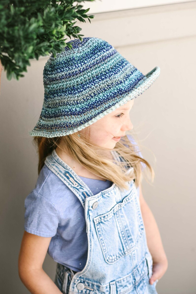 Crochet Pattern / Packable Sunhat / Easy Bucket Hat / Kids / Adults / Hat With Brim / Unisex Hat / Scrappy Bucket Hat Crochet Patter PDF image 6