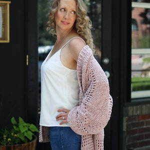 Crochet Pattern / Oversized Hexagon Cardigan / Stylish Velour Cardigan / Women's Crochet Sweater Pattern / Brunch Cardigan Pattern PDF image 6