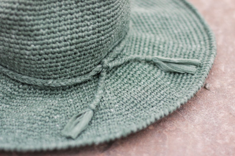 Crochet Pattern / Fedora Crochet Hat / Sun Hat / Stiff Brim / Etsy