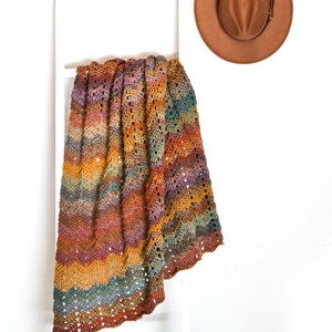 Crochet Pattern / Crochet Blanket / Chevron Stitch / Mandala Yarn / Mesa Ripple Blanket Pattern PDF image 6