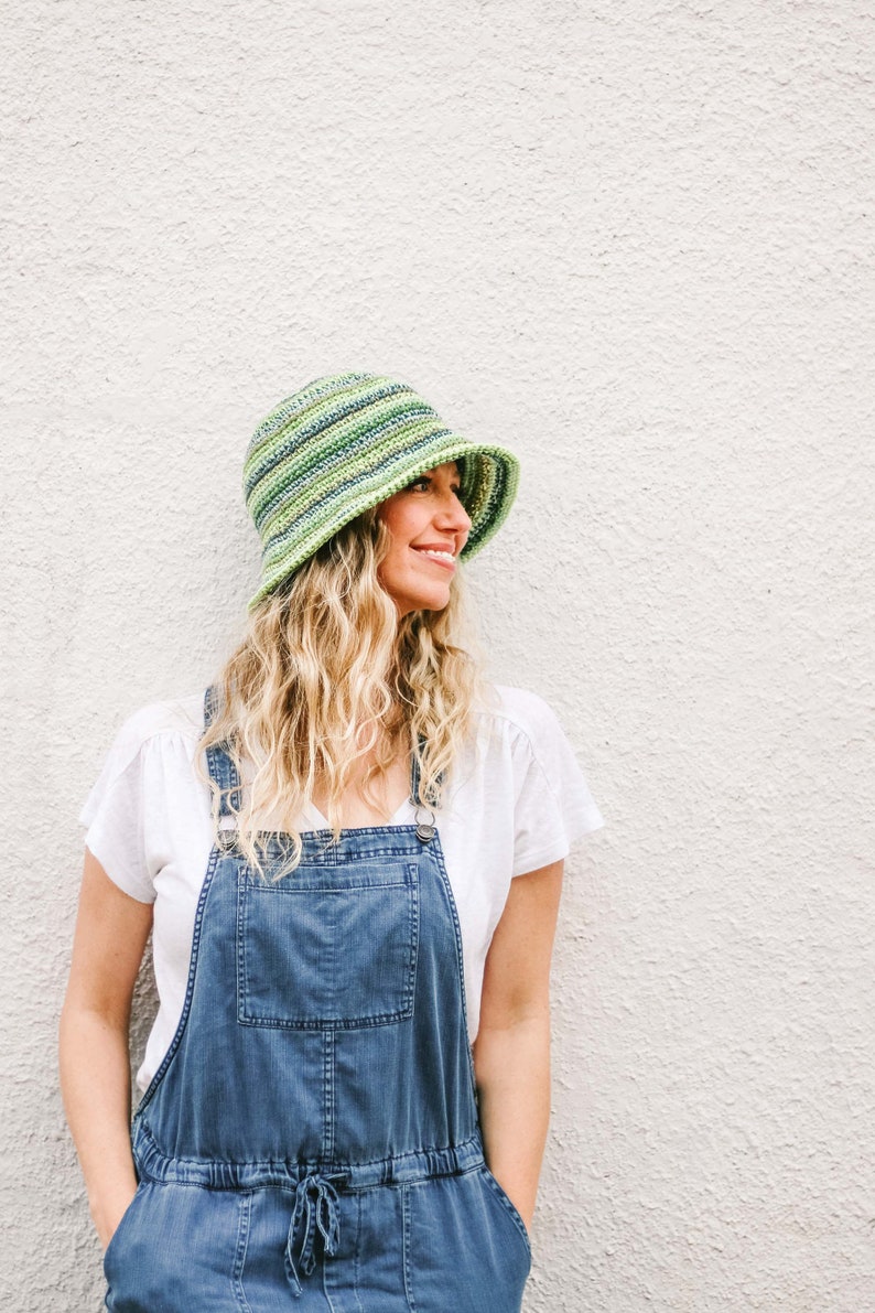 Crochet Pattern / Packable Sunhat / Easy Bucket Hat / Kids / Adults / Hat With Brim / Unisex Hat / Scrappy Bucket Hat Crochet Patter PDF image 8