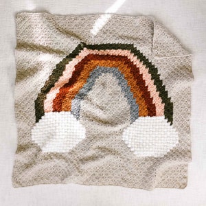 Crochet Pattern / Corner to Corner Blanket / C2C Crochet Blanket / Baby Blanket Nursery Decor / Over the Rainbow Crochet Blanket Pattern PDF