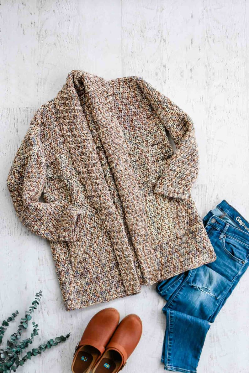 Crochet Pattern / Easy Cardigan With Pockets / Beginner Etsy