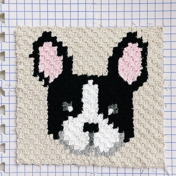 French Bulldog Crochet Blanket Etsy