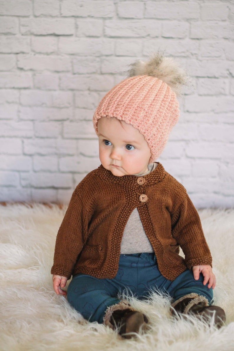 Crochet Pattern / Crochet Winter Hat / Easy Crochet Beanie / Ribbed Beanie for Babies, Children & Adults / Easiest Crochet Hat Pattern PDF image 4