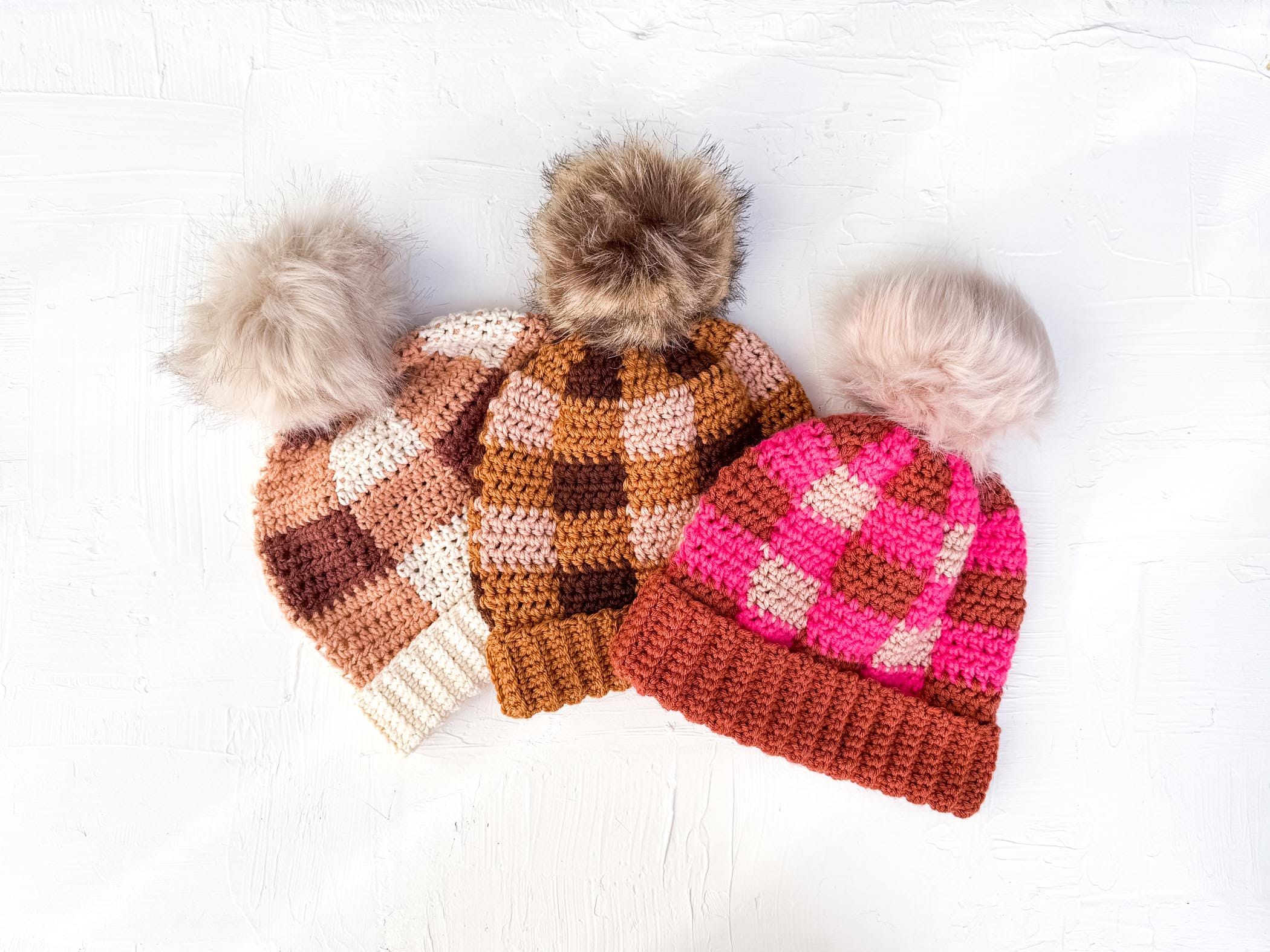帽子 BELOVED GINGHAMCHECK FRILL BEANIE TAN CHECKERED BEANIE – Rad Tod