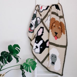 Crochet Pattern / Corner to Corner Crochet Blanket / Poodle Dog Blanket / Dog Baby Blanket / Dog Portrait Blanket / Best in Show C2C Blanket image 3