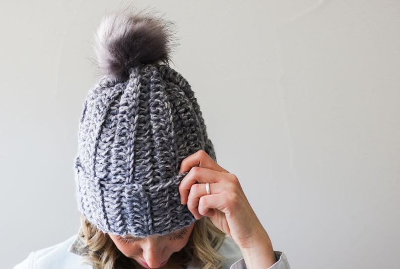 Crochet Pattern / Easy Adult Beanie Made From Rectangle / Etsy