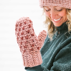 Crochet Pattern / Crochet Mittens / Knit-Look Crochet Pattern / Easy Chunky Mittens / Winter Crochet Patterns / Morning Mittens Pattern PDF image 6