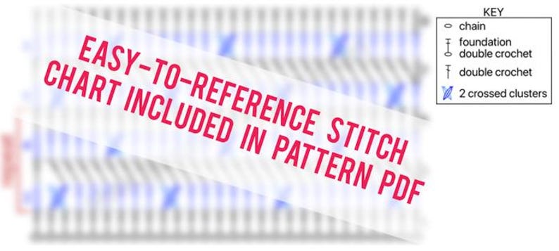 Stitch chart included in the PDF.