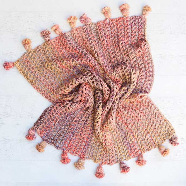 Crochet Pattern / Fast Crochet Blanket / Easy Beginner Throw / Chunky Blanket / One Day Blanket / Baby / Presto Afghan Crochet Pattern PDF