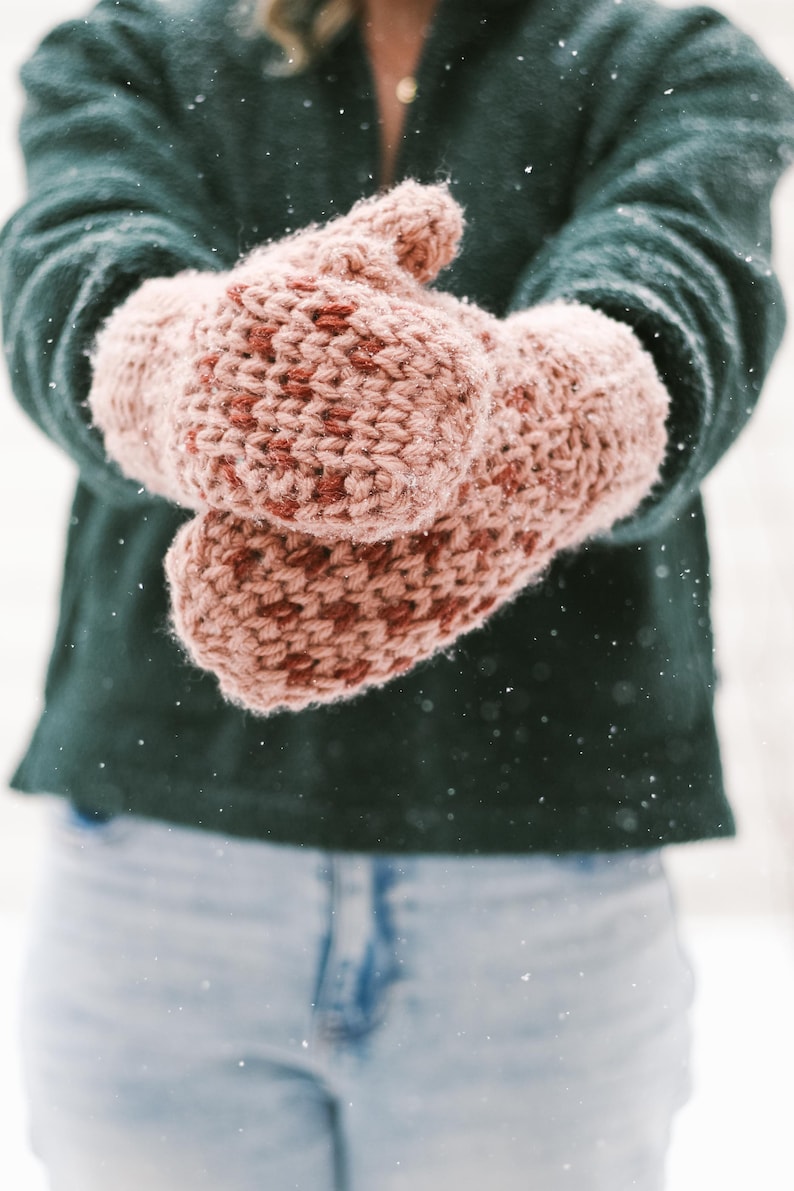 Crochet Pattern / Crochet Mittens / Knit-Look Crochet Pattern / Easy Chunky Mittens / Winter Crochet Patterns / Morning Mittens Pattern PDF image 3