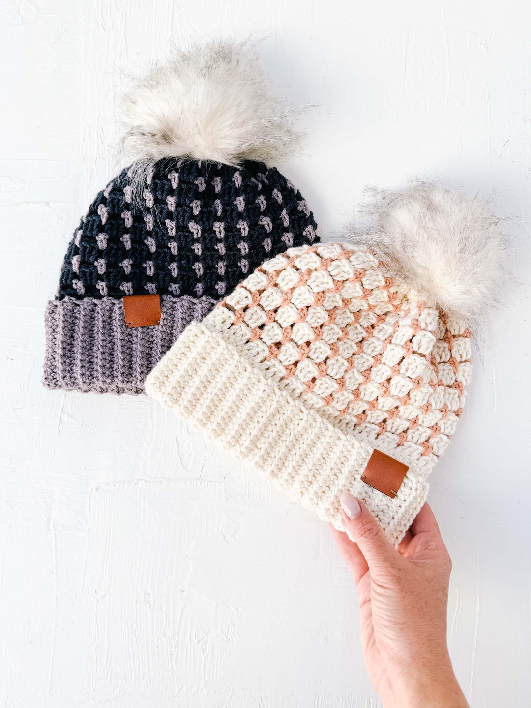 Crochet Pattern PDF / Block Stitch Hat / Minimalist Modern Beanie ...