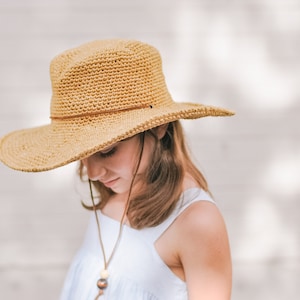 Crochet Pattern / Fedora Crochet Hat / Kids Sun Hat / Stiff Brim / Cleo Wide Brim Fedora Pattern PDF image 8