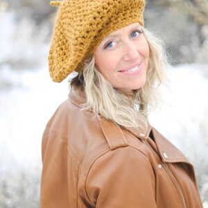 Crochet Pattern / Crochet Tam Hat / Stylish Beret / Lightweight Winter Hat / Crochet All Day Beret Pattern PDF image 4
