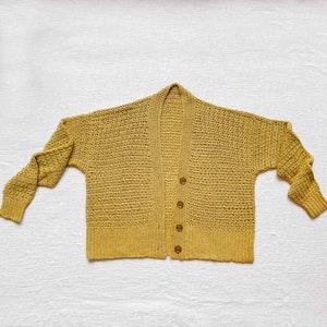 Crochet Pattern / Easy Cropped Cardigan / Seamless Sweater / Buttons / Crop / Lightweight Cardi / Beginners / Yarrow Cardigan Pattern PDF image 8