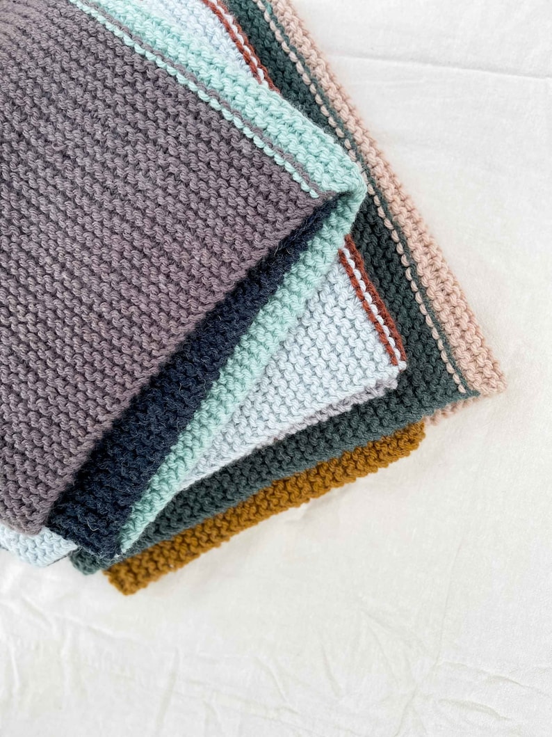 Knitting Pattern / Easy Color Block Blanket / Modern Patchwork Blanket ...