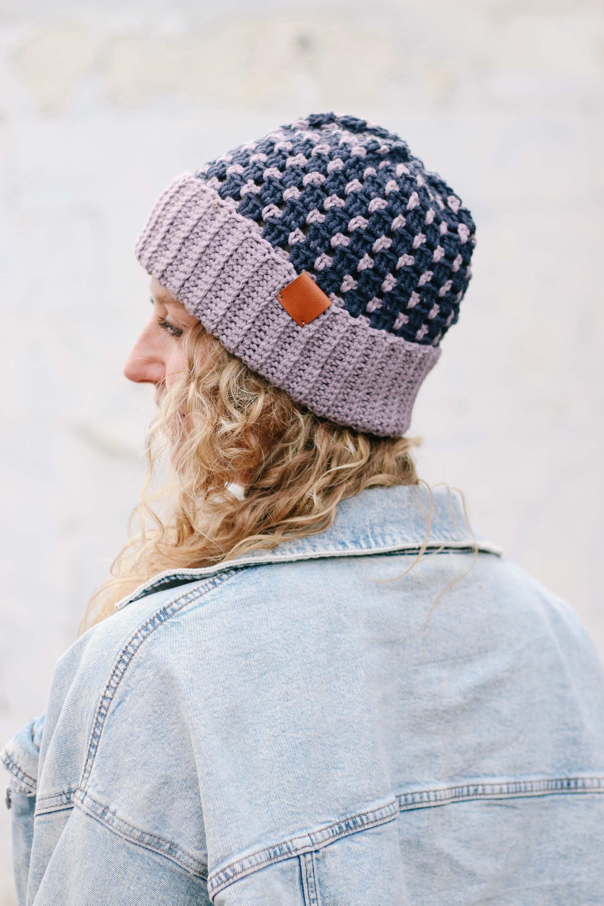 Crochet Pattern PDF / Block Stitch Hat / Minimalist Modern Beanie ...