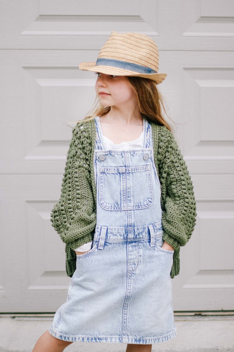 Crochet Pattern / Kid's Cardigan Made From Hexagons / Children's Crochet Sweater / Mini Mezzo Cardigan Crochet Pattern PDF image 5